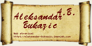 Aleksandar Bukazić vizit kartica
